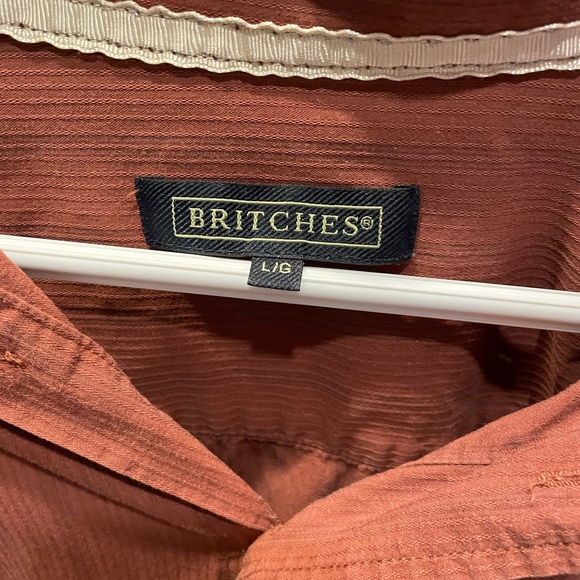 Vintage 1990s Britches Burnt Orange Button Up - Picture 2 of 2